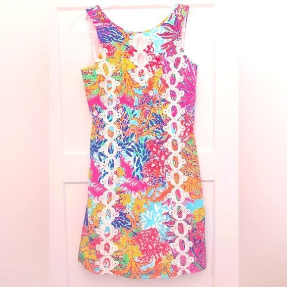 Lilly Pulitzer EMBER SHIFT DRESS Multi Fishing For Compliments - Picture 3 of 10